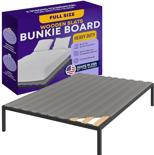 Greaton, Wooden Full Bed Slats for Support Under Mattress with Cover β Replacement Wood Slats for Full Size Bed Frame β Under Mattress Support Without Extra Height β 3.38-Inch Standard Width