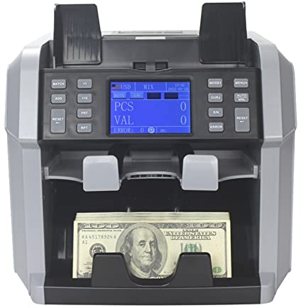 Mix Value Money Counter Machine Touch Screen Multi Currencies Banknote Bill Counting and Sorting with Built-in Printer XD-2700