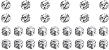 QUARKZMAN 80 Pcs Tornillos Prisioneros M6-1 x 5mm 304 Acero Inoxidable | Punta Cónica, Cabeza Allen Hexagonal Interna, Para Reparación De Accesorios De Baño Muebles Proyectos DIY