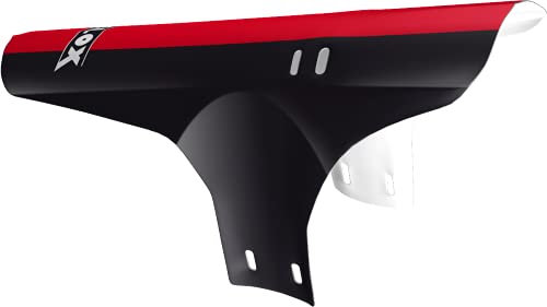 VELOX Schutzblech für Mountainbike, vorne, Schwarz/Rot (1 Stück) – Schwarz/Rot