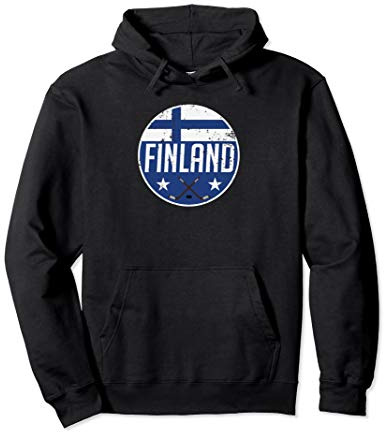 Finland Ice Hockey Flag Jersey Supporter Suomi Fan Gift Pullover Hoodie