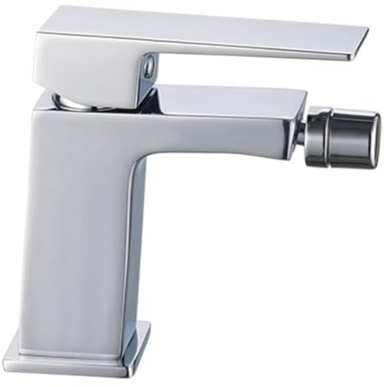 Kibath 445451 Robinet mitigeur bidet VER design fin et carré Fabriqué en laiton et finition chrome brillant. Comprend des ferrures, des bâtonnets et une cartouche. Pièces de rechange garanties.