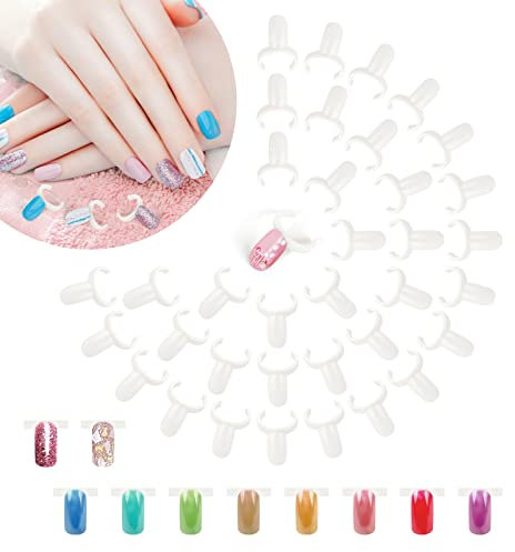 Anneau d'affichage d'ongle 200 Pcs Nuancier d'ongles de Couleur Naturelle Anneau d'ongle d'art Graphique de Couleur Outil Anneau d'affichage de Vernis aux Ongles pour Magasin de Manucure