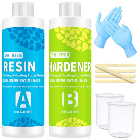16oz/473ml Epoxy Resin Kit Clear Epoxy Resin Craft Resin Kit Non-Yellowing