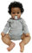 MineeQu 20 Zoll Echte Baby Größe Afroamerikaner Hand Verwurzeltes Haar Neugeborenes Lächelndes Puppen Look Realistisch Schwarze Haut Weicher gewichteter Körper Reborn Kuscheliges Baby-Geschenkset