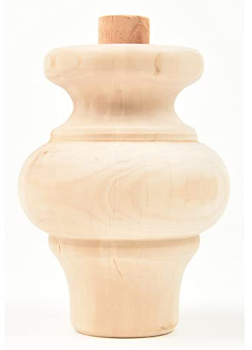 Holzando Holzfüße für Möbel aus Erle ø95 - naturbelassenes Holz - ideal für Restauration & Reparatur - Möbelfüße Holz in Verschiedene Größen & Materialien erhältlich