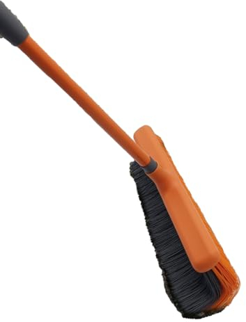Balai d'extérieur avec Manche Extensible et Brosse incurvée - VENTEO - Balai de Jardin Tous Types de sols et pour Toutes Les Saisons - Balai Brosse de 42cm de Large en PVC lavables