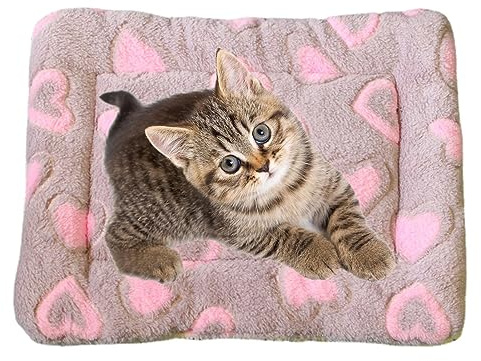 Uozonit Couverture apaisante douillette pour chat - Douce et chaude - Lavable en machine - Coussin pour chat contre l'anxiété et le stress - Petite couverture pour animaux de compagnie pour chats et