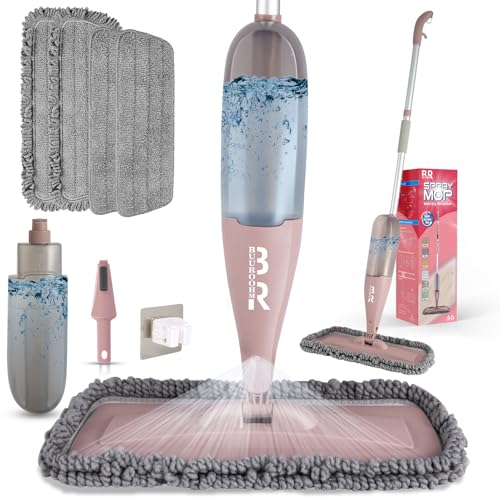 Fregona de fregona vaporizador para fregona de fregona con vaporizador de Microfibra Escoba con depósito para el hogar Cocina Madera Dura laminada de Madera Escoba Limpia Suelo