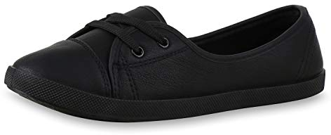 Giralin Sportliche Damen Ballerinas Bequeme Flats Basic 137699 Schwarz Total 42