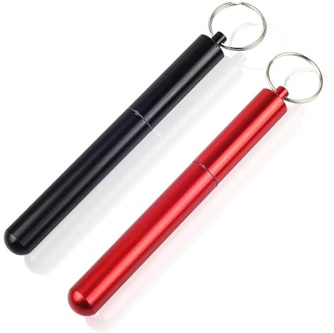 Joint Hülle 2 Stück Joint Case 120mm, Metall Aluminium, Joint Hülle Kingsize, Geruchsdicht U. Wasserdicht, Hochwertige Lange Große Tube Joint Zubehör Aufbewahrung, Schwarz und Rot