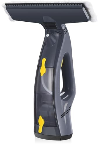 Raclette d'aspiration de fenêtre, aspirateur de fenêtre sans fil avec pulvérisation/essuyage/aspiration d'eau, outil de nettoyage de vitres électrique pour mur de douche, verre de miroir/pare-brise