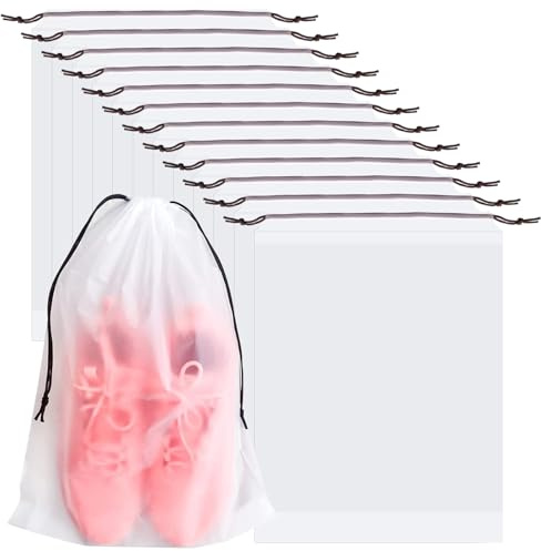 LTMMC 12 PCS Shoe Bags Drawstring Bags,Shoe Storage Bags, Draw String Bags