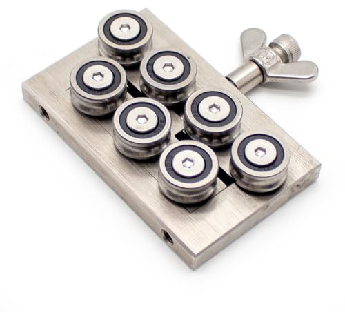 LeTkingok Enderezadora de Cables Manual de 7 Ruedas, Máquina Enderezadora de Alambre de Hierro y Acero Inoxidable de Cobre de 1-2,5MM