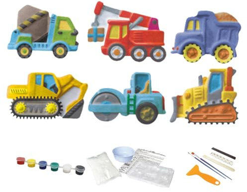 Ceramic Painting Kit for Children, Craft Kit for Painting On Plaster, Artistic Materials For Creativity For Children, Painting Kits, Interactive Painting On Chalk On Ceramics, Water Kit Co