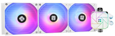TR-AQUA ELITE 360 White V3 CPU Liquid Cooler, 3 ARGB PWM Fans with S-FDB Bearings, Efficient PWM Controlled Pump, for AMD / AM4 / AM5 Intel LGA1150 / 1151/1200 / 1851/1700, (AE360 White V3)