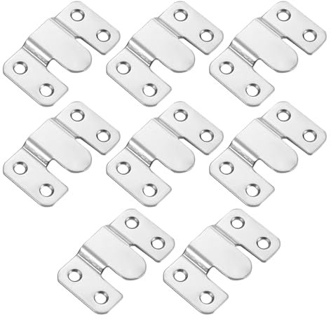 Lot de 8 supports encastrés, supports de fixation murale dissimulés pour tête de lit, crochets de fixation murale en Z robustes en acier inoxydable pour accrocher des photos, miroirs, cadres, montage
