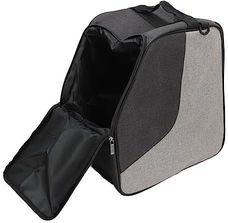 Alomejor Bolsa de Arranque de esquí Poliéster Diseño Doble con Cremallera para Zapatos Casco Snowboard, Bolso Hombro Viaje Versátil