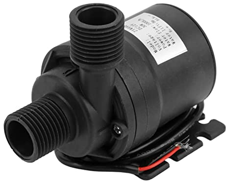 Luocute Pompe Acqua Senza Spazzole DC12V, 30W 1000L/H 8m Altezza di Sollevamento Basso Rumore 35dB, Installazione Sommersa Rimovibile per Fontana Piscina Acquario di Circolazione