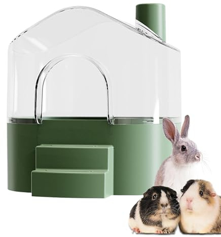Hamster Sand Bath Container - Extra Deep Transparent Acrylic Sandbox, No Dust Bathroom, Small Animal Habitat Accessory, Gerbil Chinchilla Pet Grooming, Exploring Hiding Enclosure | For Hamster