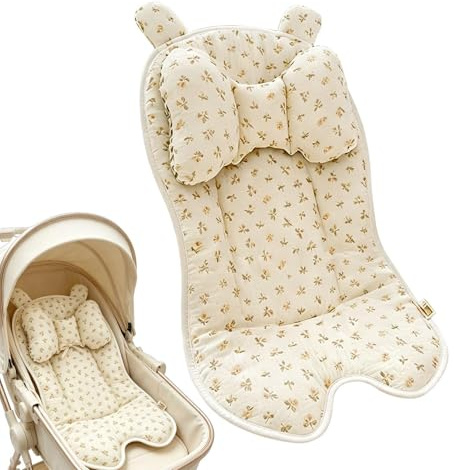 Coussin De Poussette Doux Et Très Confortable | Insert Siège Coussin de Poussette pour Garçons et Filles Extérieur Shopping Camping Sortie Maison Marche