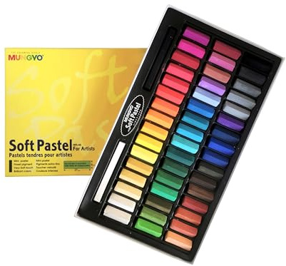 Mungyo MPS48, Gesso morbido pastello mezzo quadrato, scatola da 48 colori