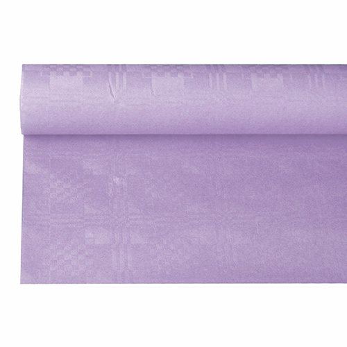 Papiertischtuch mit Damastprägung 6 m x 1,2 m lila, 1 Rolle