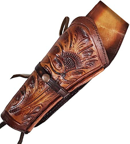 Modestone Western Leather Left Handed Revolver Holster for Pistolengürtel Beige