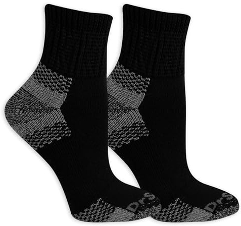 Dr Scholls Knöchelsocken für Damen, 2 Paar, Schwarz, One size
