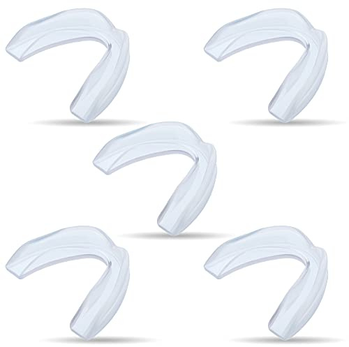 5 Pack Kids Youth Mouth Guard for Football Sports, Clear