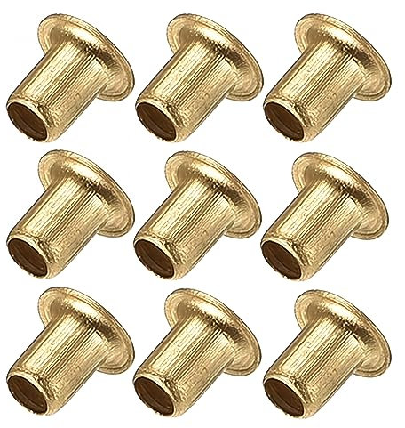 NACX Remache hueco M4 x 6 mm a través del agujero pasante, remaches huecos de cobre ojales placa de circuito PCB de doble cara, 250 unidades