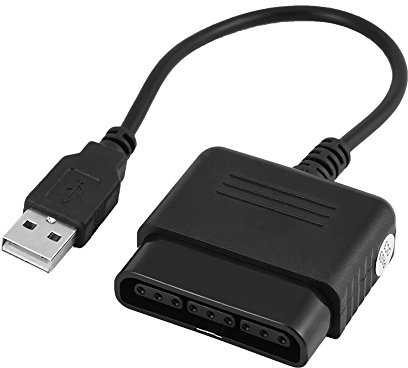 Ejoyous Convertisseur de Manette , Adaptateur de Manette vers vers USB pour PC ou Manette Filaire sans Fil , Compatible 98 ME 2000 XP Vista 7