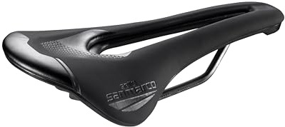 Selle San Marco SHORTFIT 2.0 Racing – Racercykelsadel med Xsilite-Ram i Rostfritt Stål, Lätt, Högpresterande och Anatomiskt Hål – Storlek S3, Svart