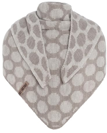 Knit Factory - Liva Trekantssjal - Beige/Iced Clay - 180x75 cm