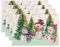 Weihnachten Tischsets 4er Set Platzsets Schneemann Kiefern Platzsets Weihnachten Deko Tischsets Waschbare Platzdeckchen für Küche Esstisch Party Dekorationen 30 x 45 cm