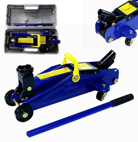 VickyHome Usage Intensif Crics de Levage Cric Hydraulique 2 Tonnes avec Mallette de Rangement de Transport 2 Tonnes (4 000 LB), Plage de Levage 5.51 / 140mm - 11.42 / 290mm