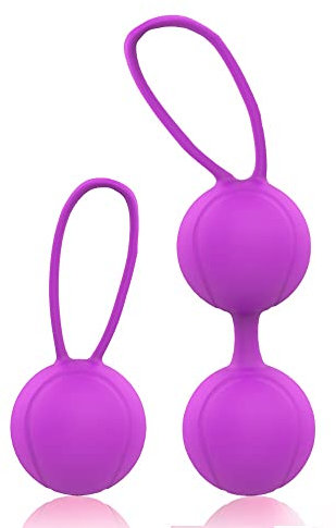 Bolas Chinas, Bola Pélvicas, Fortalece los Músculos Pélvicos y Previene la Incontinencia Urinaria,Entrenamiento Completo del Suelo Pélvico para Mujeres,Morado