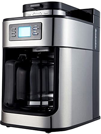 XFZJCHAP Cafetera Cafetera Molinillo de café en Grano de café expreso automático de 1,2 L Cafetera para electrodomésticos de Oficina Cafetera de 110 V/1000 W