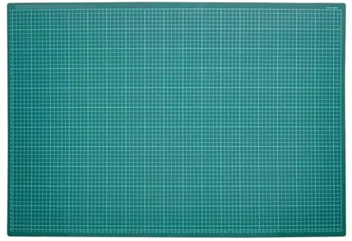FonHNDG Självläkande PVC-skärmatta med hantverksgaller mörkgrön lapptäcksverktyg skärstämpel 60 x 90 cm för sömnad, kviltning