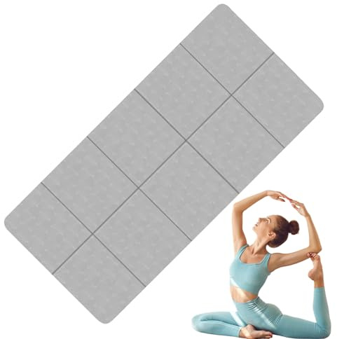Tjock yogamatta icke-slip träningsmatta för män och kvinnor | Vikbar studio och gym | Förbättrad komfort och hållbarhet | Perfekt för hemmabruk PILATES YOGA och ALLEVITO