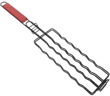 Toyvian Parrilla De Barbacoa De Malla De Carbon Steel Accesorio Para Barbacoa Rejilla Para Salchichas Para Camping y Parrilladas Al Aire