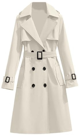 Femme Manteau Jacket Bouton Revers Long Veste Trenchcoat Manches Longues Cardigan Blazer Manteau Couleur Unie Parka Trenchcoat Automne Et Hiver