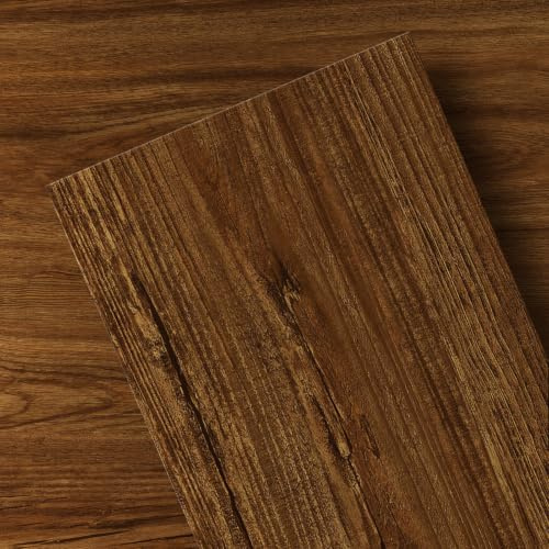 GreenFullHouse Självhäftande vinylgolv, golvplattor, linogolv 1,5 mm tjock, för kök, hyrhus, hallar och badrum hem, set med 18 stycken, 15 x 89 cm, Grannied Oak