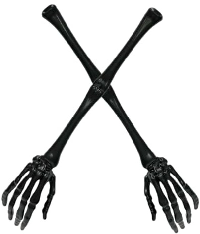 Salladstång med skelettmotiv Lätt i vikt, tål hög värme, halkfri, | Salladstång i form av en Skeletthand för fest, middagsbjudning, restaurang, café, , bar och bufféer