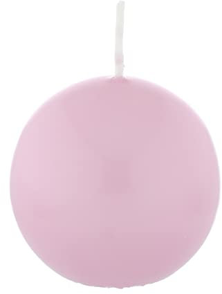 Bougie boule Rose 8 cm, 6 Bougies, Bougie Ronde