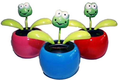 HAAC 2er Set Solar Wackelblume Frosch, Dekorative-Artikel-Enthusiasten, Kinder, Alle Altersgruppen, beide, Exploratorische Fähigkeit, Räumliche Argumentation, Kind