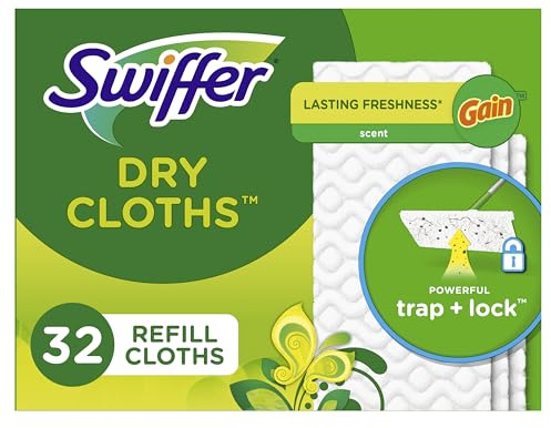 Swiffer Sweeper Dry Sweeping Cloth Refills, Gain Original, 32 Count