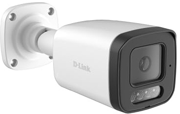 D-Link BCB-P01 2MP utomhuskamera, H.265 1080p IP CCTV säkerhetskamera med mänsklig detektion, inbyggd mikrofon, smart IR 30 m, microSD upp till 1 TB, IP66 väderbeständig, PoE/12 V