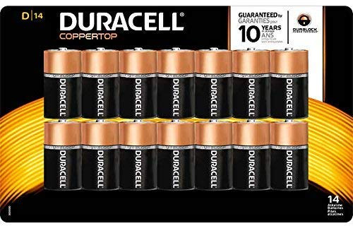 Duracell Pilas alcalinas D Coppertop, 14 unidades