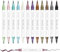 GC QUILL 12 Farben Metallischen Stift Pens, Doppelseitig handlettering pinselstifte Set für DIY Fotoalbum, Hochzeit Papier,Scrapbook,Stein, Keramik,Glas GC-MLP12
